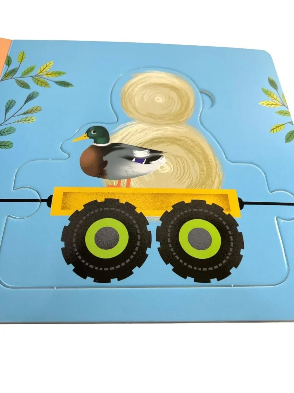Children Board Book Farm Tractor Puzzle Blue Multi Ages 3 Up